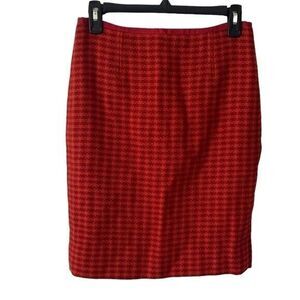 Tory Burch Wool Pencil‎ Skirt Cornelia Plaid